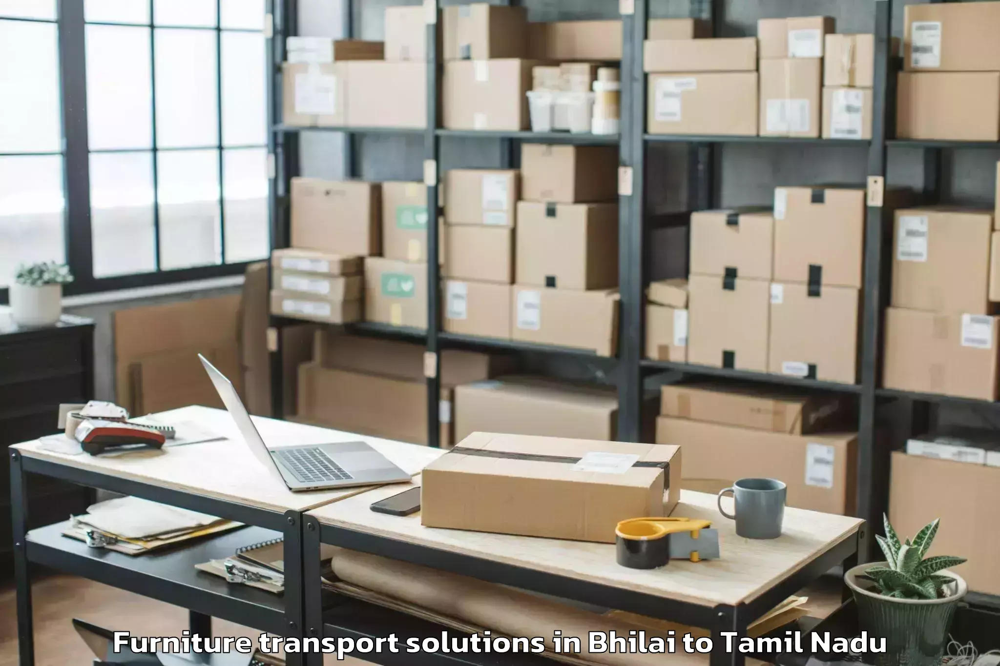 Leading Bhilai to Ettaiyapuram Furniture Transport Solutions Provider